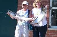 Carol & Linda had a great day fishing in port hope